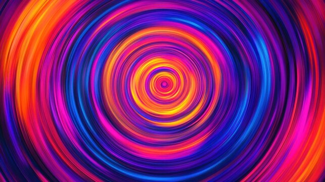 Abstract swirling concentric circles colorful background design