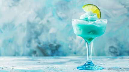 Refresh yourself with a vibrant blue frozen margarita, perfect for hot days and chill vibes in any setting.