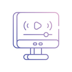 Streaming icon vector stock illustration