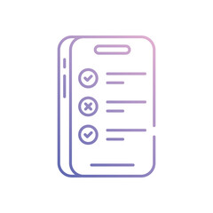 Mobile Exam icon vector stock illustration