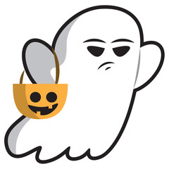 Cute halloween ghost character Vector