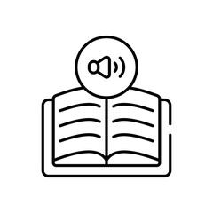 Audio Book icon vector stock illustration