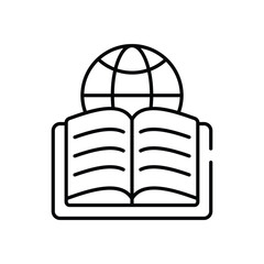 Online Book icon vector stock illustration