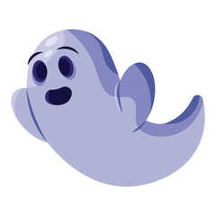 Cute happy halloween ghost character Vector