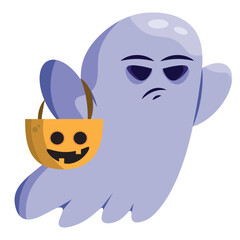 Cute halloween ghost character Vector