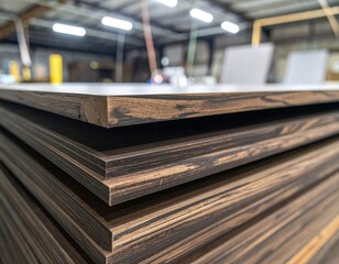 Dark Brown Wood Panels Stacked