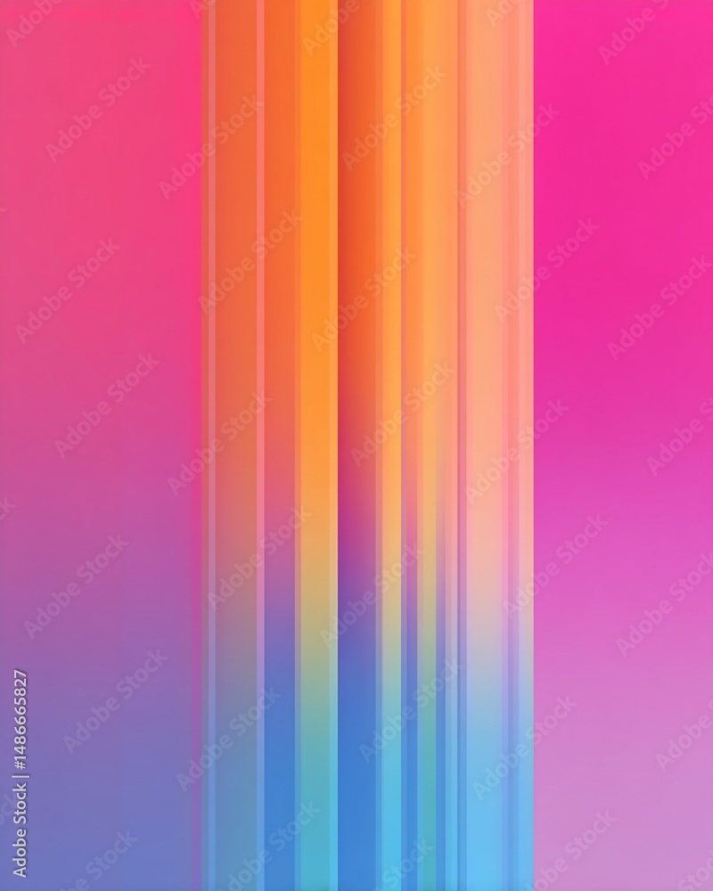 Poster abstract image: vertical multicolored stripes with gradient