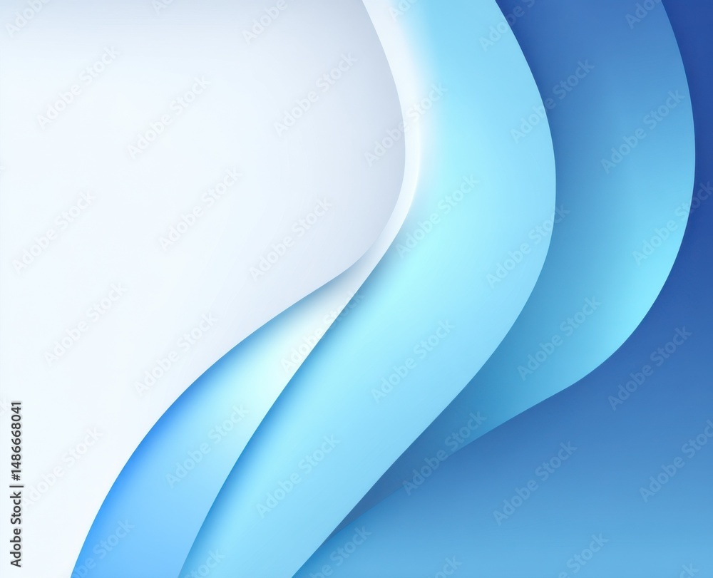 Poster blue technology background, speed lines and curves, white space at the top of the screen : generativ
