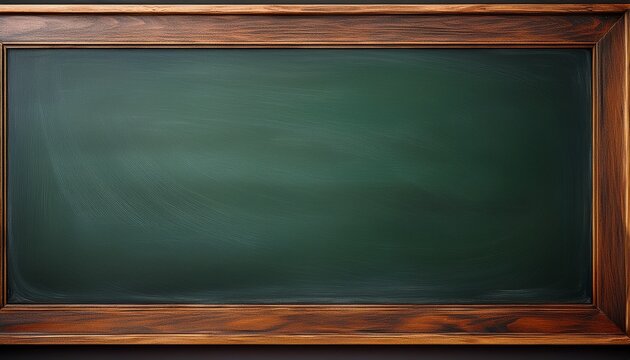 classic chalkboard with wooden frame for educational purposes