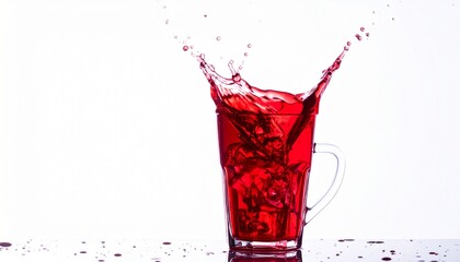 red cocktail with splash