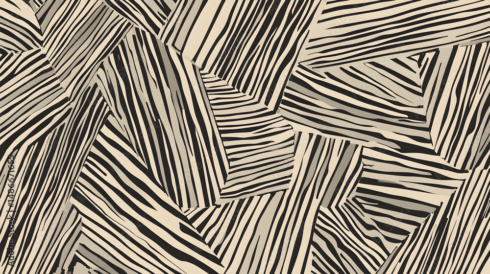 Aufkleber monochromatic intersections: an abstract composition of contrasting line segments