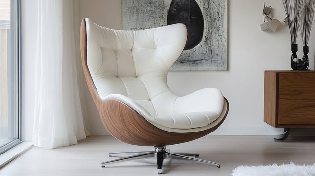 Modern lounge chair designed stylish living spaces styled creatively near artistic decor elements