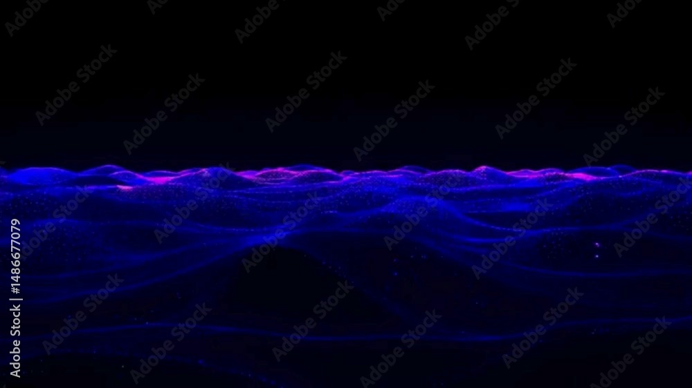 Aufkleber abstract waves of light pulsate with vibrant energy, as digital artistic rendering to evoke a sense 