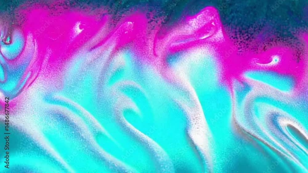 Poster an abstract and dynamic blend of vibrant colors, evoking a sense of fluidity and creative energy thr