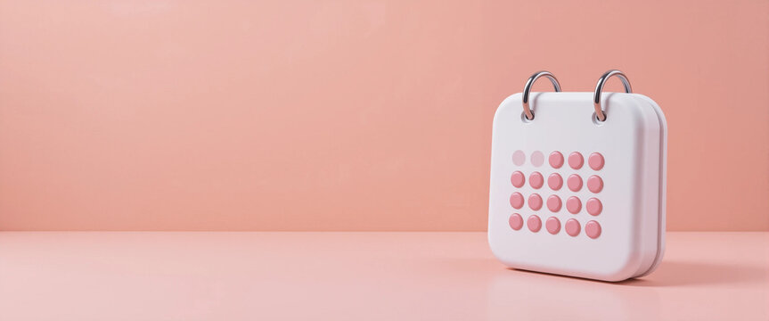 Minimalist Pink Desk Calendar Planning & Organization