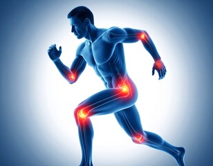 A man who runs has joint pain.