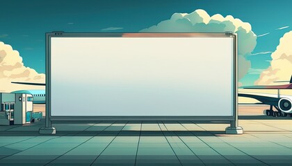 blank billboard at the airport ai generated illustration