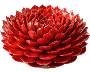 Vibrant Red Succulent Flower Artificial Plant