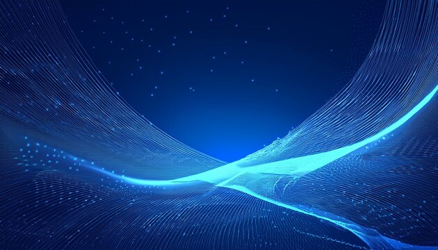 blue abstract particle technology background abstract kv main visual business ppt background