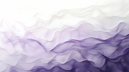 Obraz premium Elegant abstract waves in light purple and white tones with flowing motion