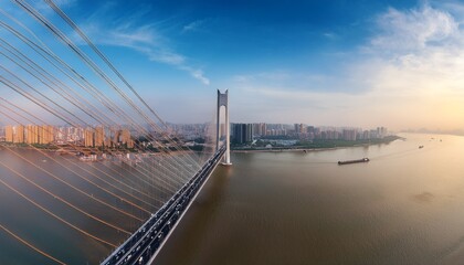 Obraz premium the surrounding beauty of wuhan yangtze river bridge