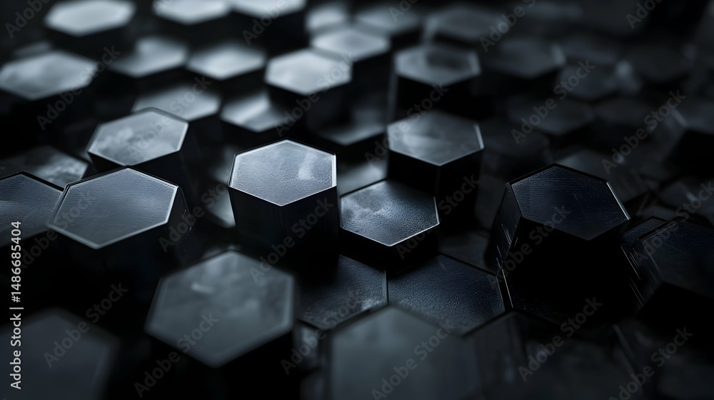 Poster intricate hexagonal pattern creating a sophisticated and modern design