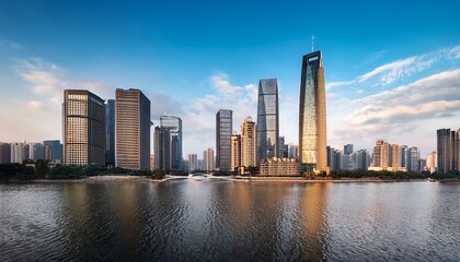 chengdu skyline scenery with high building