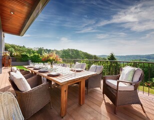outdoor dining relaxation luxury deck living
