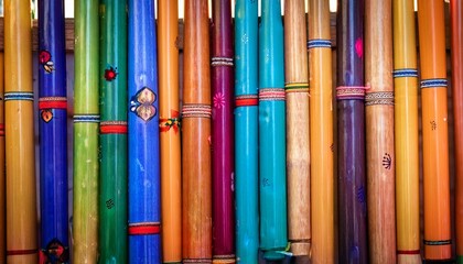 colorful bamboo flutes for sale