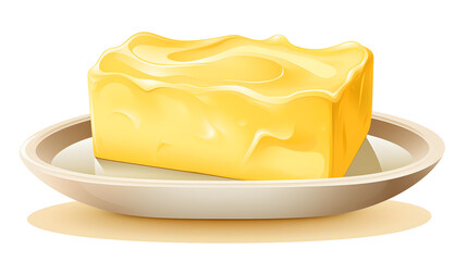 Professional Butter Flat Vector Illustration Logo Icon Clipart: Ideal for Design Projects