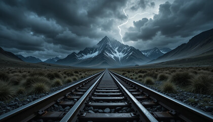Stormy Tracks to the Mountains