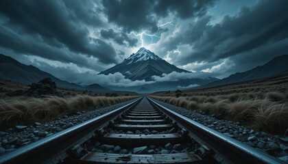 Stormy Tracks to the Mountains