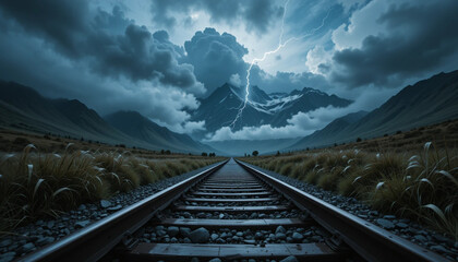 Stormy Tracks to the Mountains