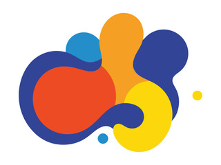 Vibrant Abstract Design with Intertwined Shapes