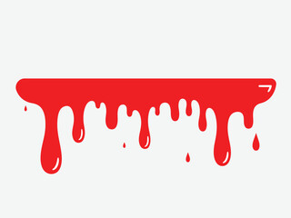 Dripping Red Liquid Graphic Design Element
