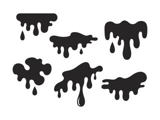 Abstract Dripping Shapes in a Simple Design