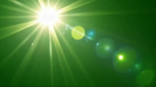 sunlight shining bright and glare - background green screen overlay effect video, Generative AI