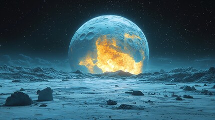 Pangaea supercontinent reconstruction fading into present day continent continental drift animation style split earth composition digital render