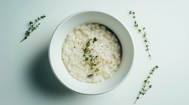 Creamy Risotto with Thyme Garnish