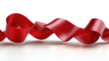 Elegant Red Ribbon Swirl: A Festive Design