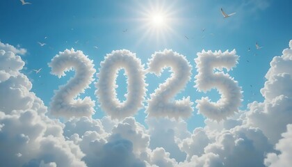 Fototapeta premium 2025: A Cloud of Hope for the New Year