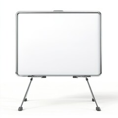 Empty whiteboard on stand, modern design