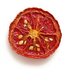 Sun-dried tomato slice, top view