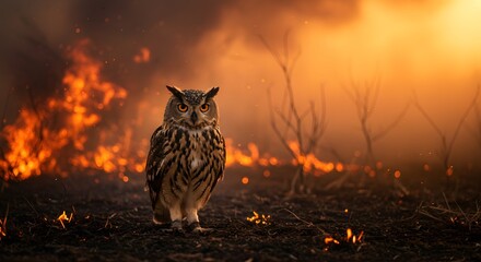 Volcanic Lava Flow at Dusk