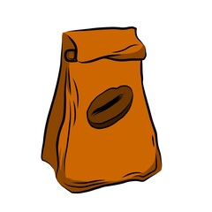 illustration of packaged coffee beans