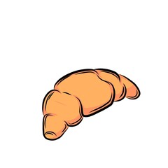 hand holding croissant