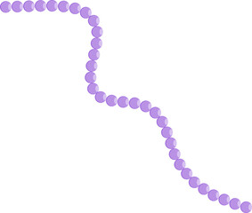 Mardi Gras Purple Beads String Necklace