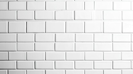 Uniform white rectangular tiles