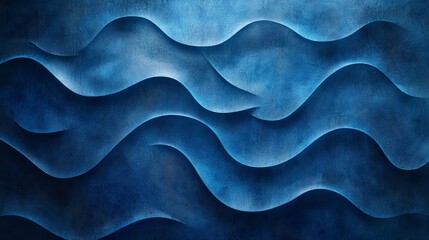 Abstract Blue Wave Pattern Digital Art Background Texture Design Elegant Modern Graphic Illustration Subtle Waves Deep Blue Hues Smooth Curves Water  