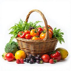 fresh vegetables & Fruits in basket